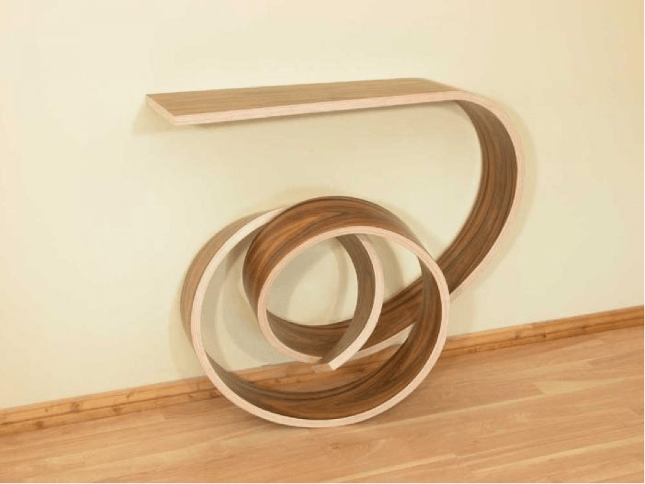 Twisted Wooden Shelf