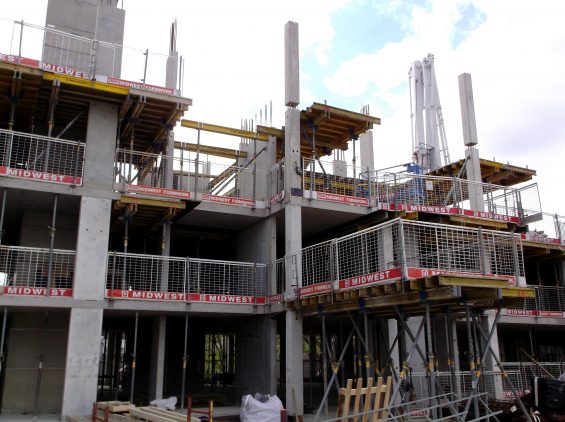 Taper Building construction update scaffolding